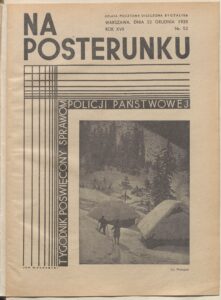 Strona tytułowa wydawnictwa "Na posterunku" z dn. 22 grudnia 1935 r. w którym znalazła się informacja o wyróżnieniu posterunkowego Wincentego Rozpędowskiego