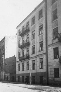 Budynek na rogu Puławskiej 67 i Belgijskiej 15 - widok od Belgijskiej. 1938 rok