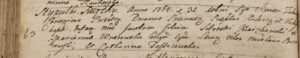Akt urodzenia Jakuba Kierzkowskiego syna Sylwestra z dnia 31 grudnia 1754