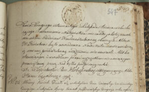Akt małżeństwa zawartego pomiędzy Julianem Kurzyną i Marcellą Kierzkowską 22 listopada 1852 roku w Kurzynach
