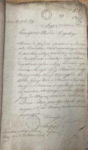 Pozwolenie na przesiedlanie z Aleksandrowa do Antolina dla Fryderyka Wilhelma Bertholda i jego rodziny udzielone 12 czerwca 1822 roku