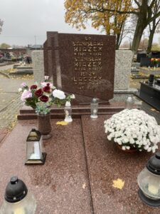 Grób Stanisława Miazka syna Józefa, brata pradziadka Ignacego Miazka. Tomaszów Mazowiecki